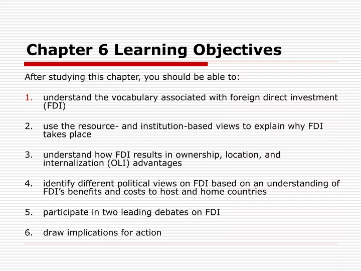 chapter 6 learning objectives