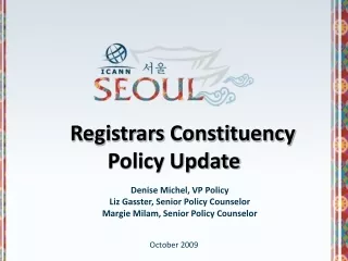 Registrars Constituency  Policy Update