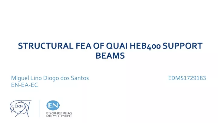 structural fea of quai heb400 support beams