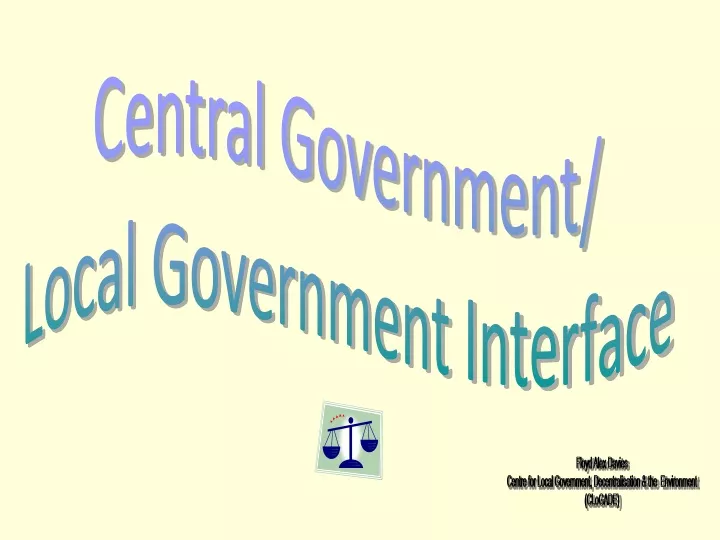 central government local government interface
