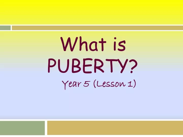 what is puberty
