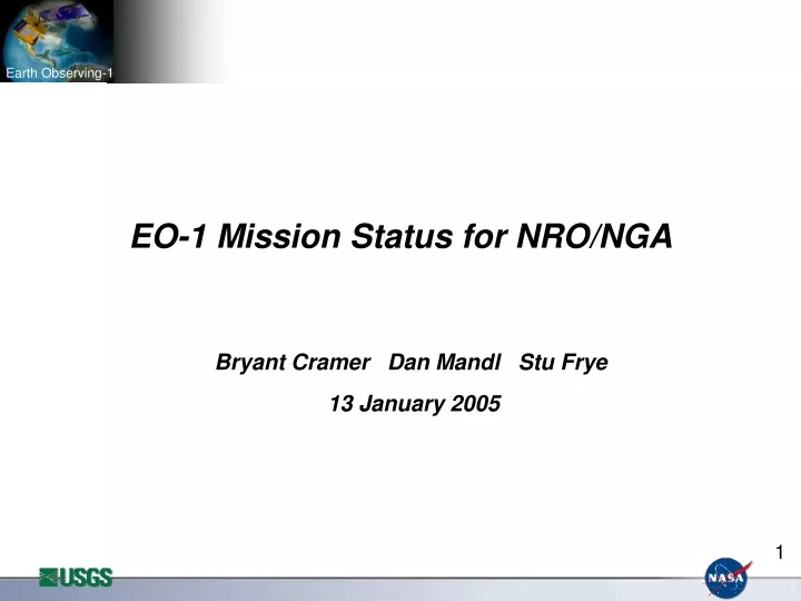 eo 1 mission status for nro nga