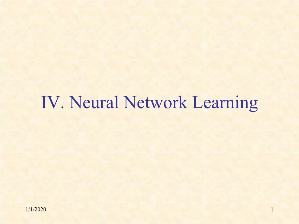 PPT - Neural Network Learning: Supervised Learning Algorithms ...