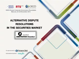 alternative dispute resolutions  in the securities market