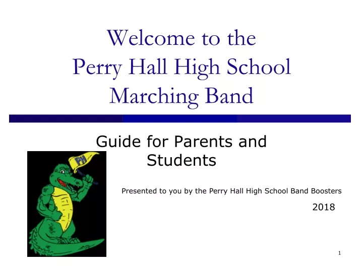 welcome to the perry hall high school marching band