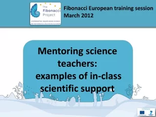 Mentoring science teachers:   examples of in-class scientific support