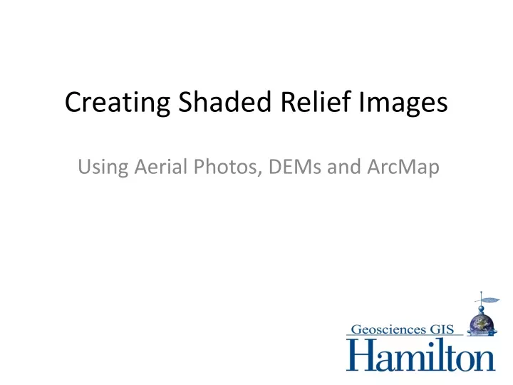 creating shaded relief images