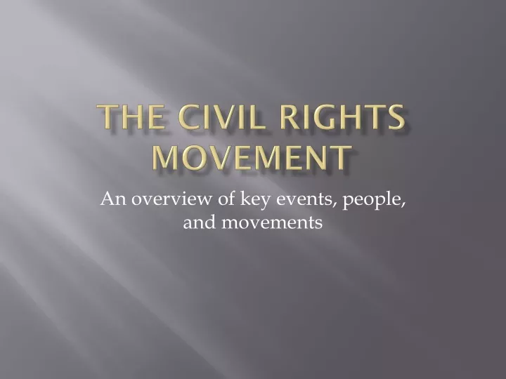 the civil rights movement