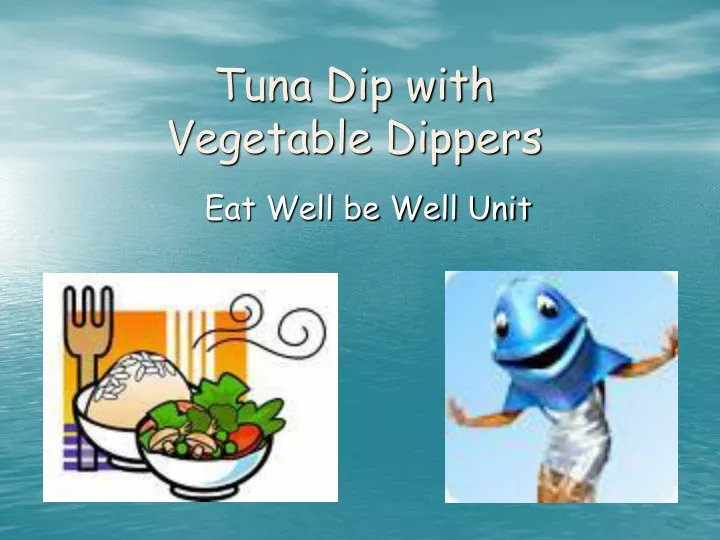 tuna dip with vegetable dippers