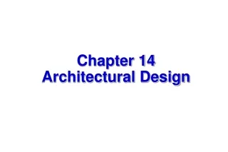 Chapter 14 Architectural Design