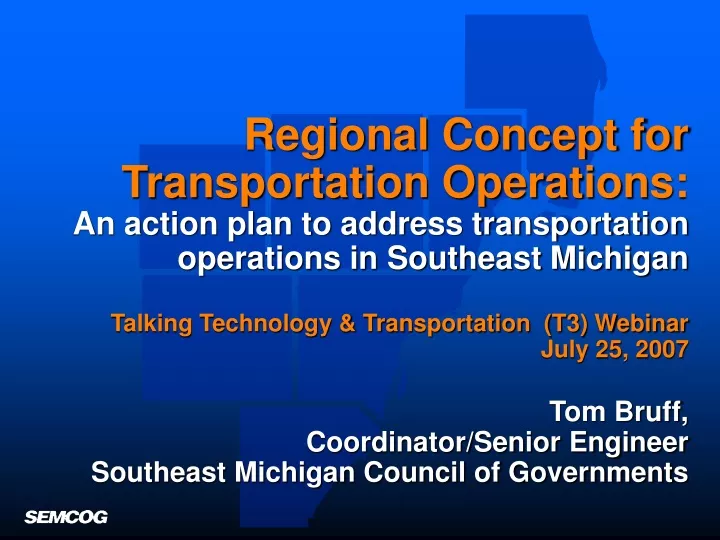 regional concept for transportation operations