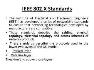 IEEE 802.X Standards
