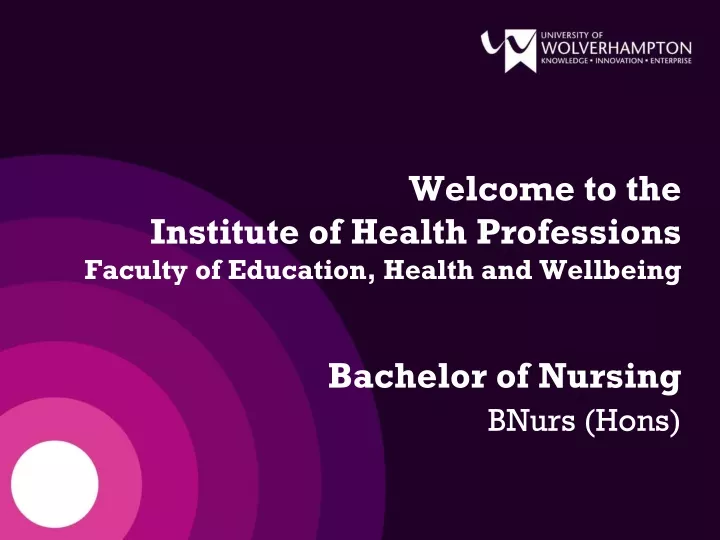 welcome to the institute of health professions faculty of education health and wellbeing