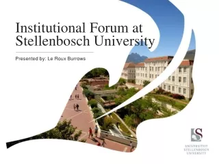 institutional forum at stellenbosch university