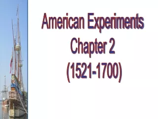 American Experiments  Chapter 2  (1521-1700)