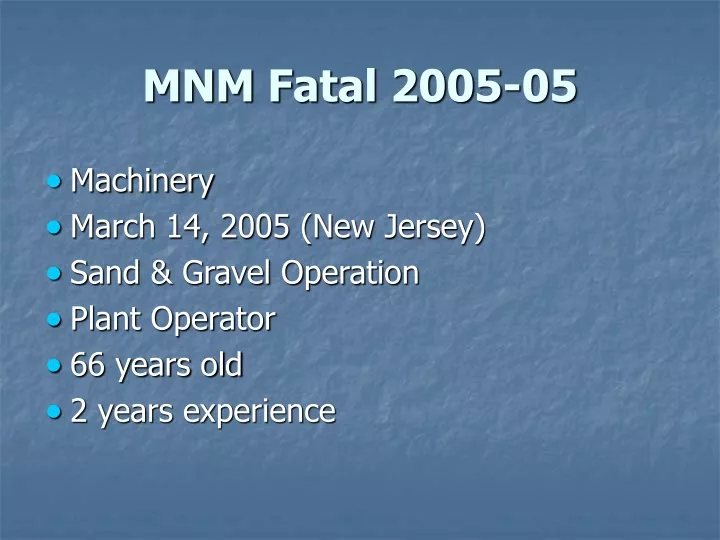 mnm fatal 2005 05