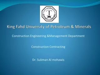 King Fahd University of Petroleum &amp; Minerals