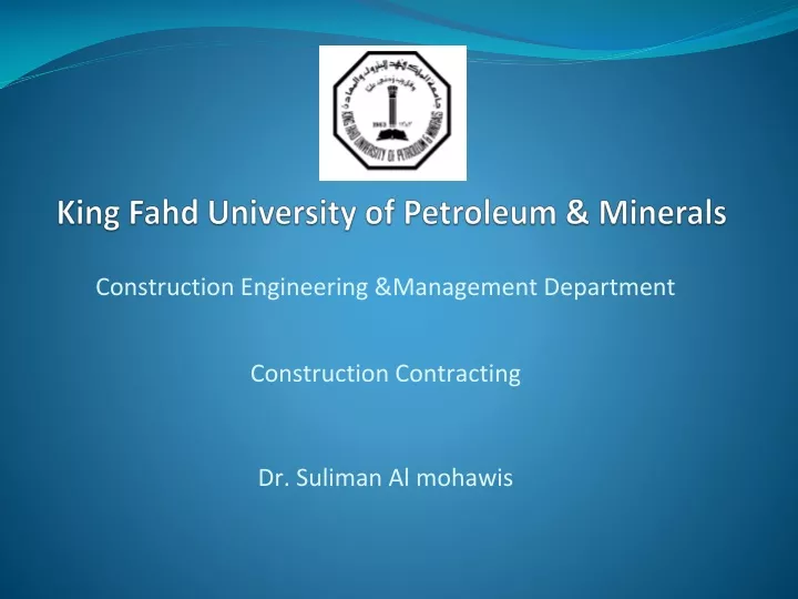 king fahd university of petroleum minerals