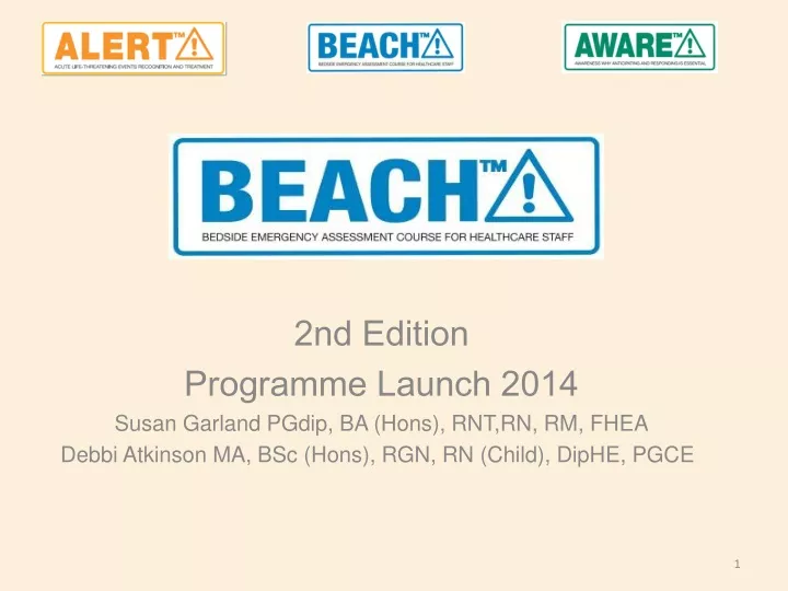 2 nd edition programme launch 2014 susan garland