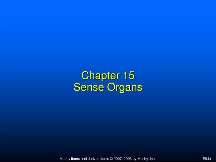chapter 15 sense organs