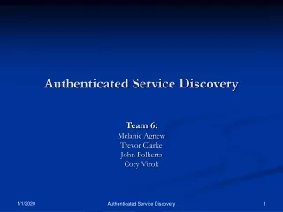 Authenticated Service Discovery