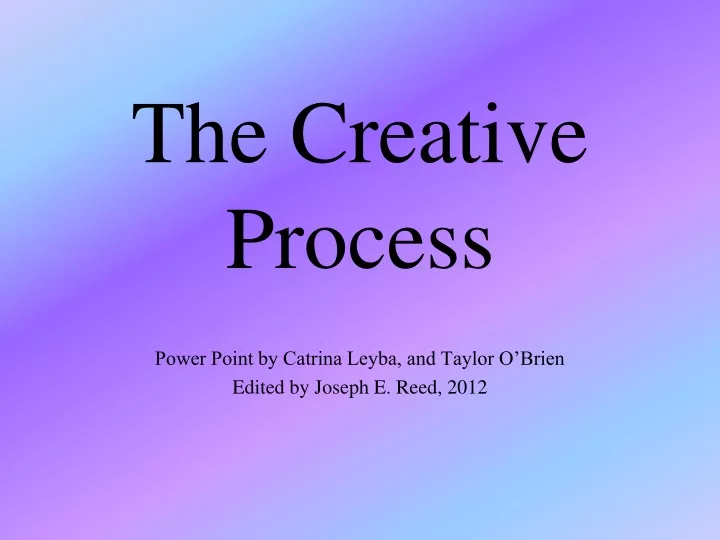 the creative process