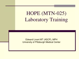 HOPE (MTN-025) Laboratory Training