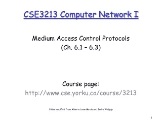 CSE3213 Computer Network I
