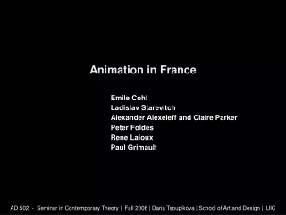 Animation in France