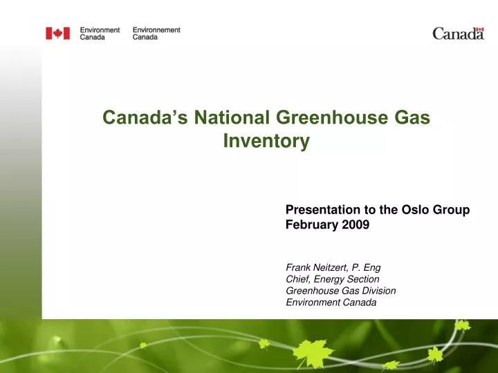 canada s national greenhouse gas inventory