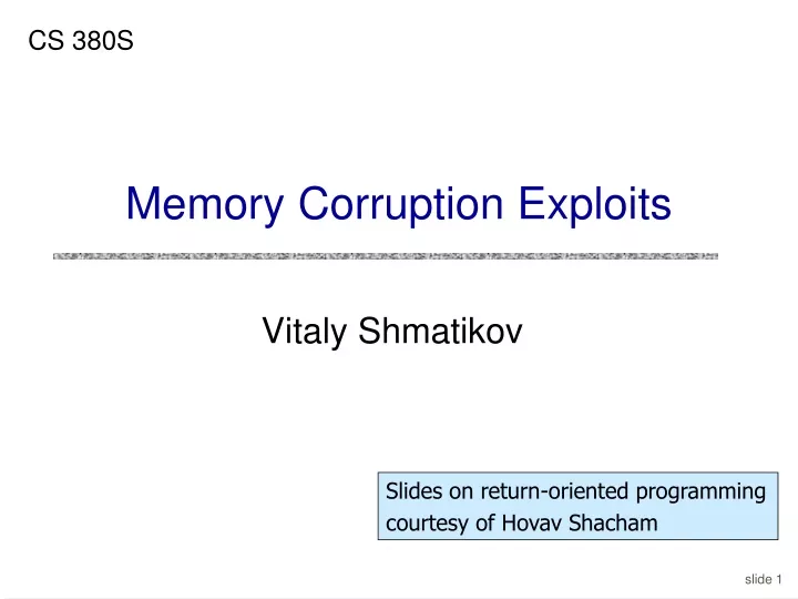 memory corruption exploits