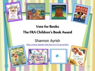 Vote for Books The FRA Children’s Book Award