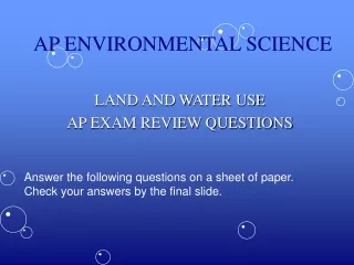 AP ENVIRONMENTAL SCIENCE