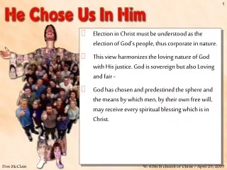 Election in Christ must be understood as the election of God’s people, thus corporate in nature.