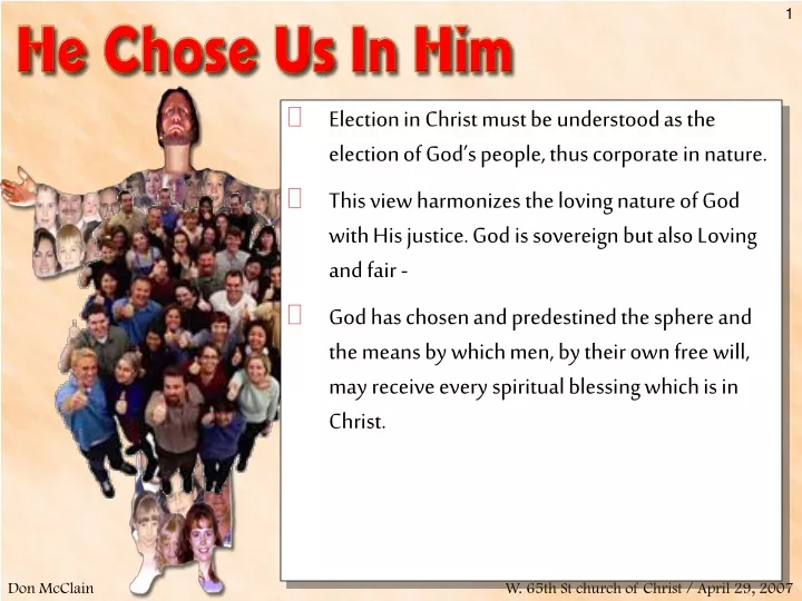 election in christ must be understood
