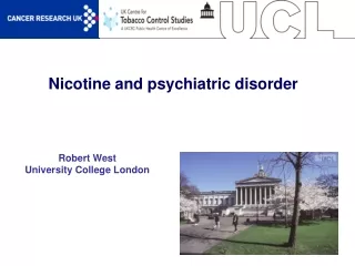 Nicotine and psychiatric disorder