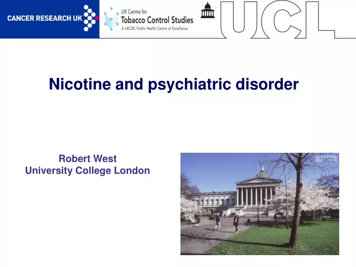 nicotine and psychiatric disorder