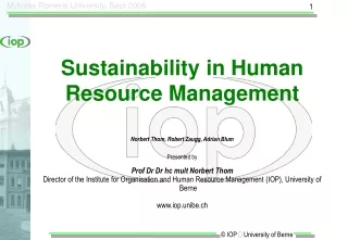 Sustainability in Human Resource Management