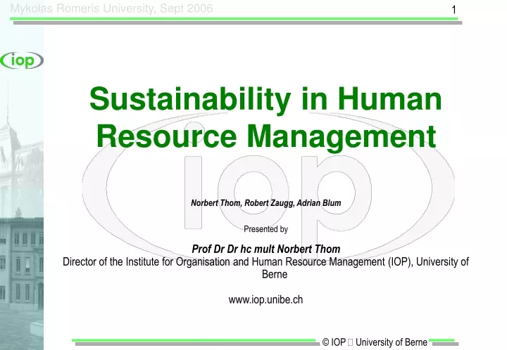 sustainability in human resource management