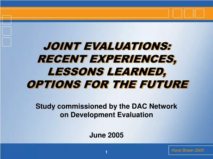 study commissioned by the dac network on development evaluation june 2005