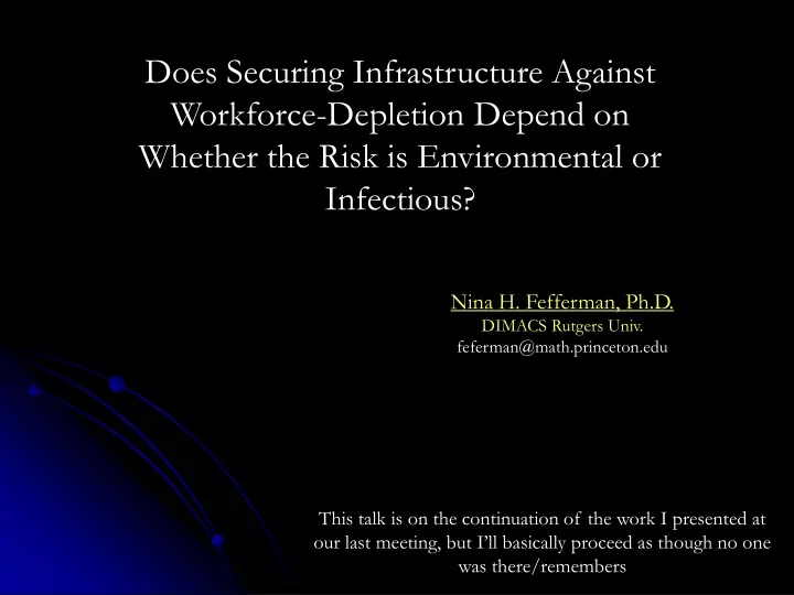does securing infrastructure against workforce
