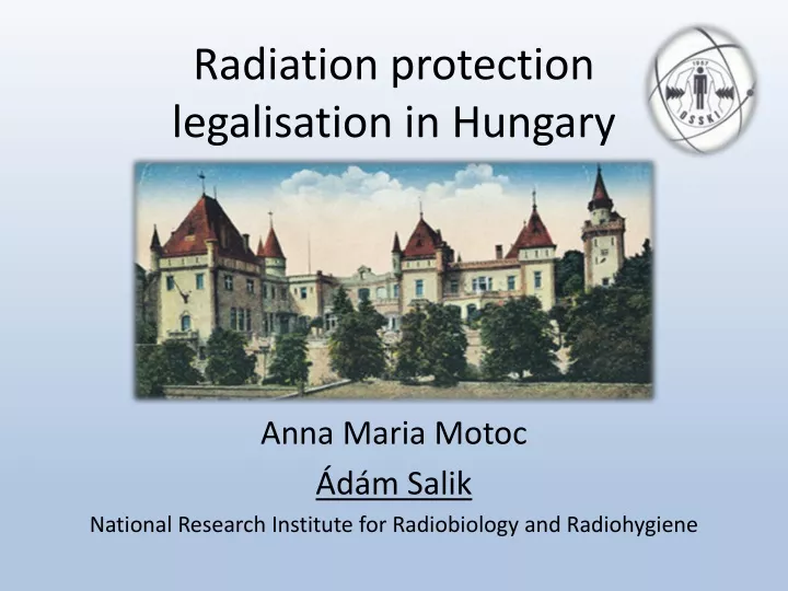 radiation protection legalisation in hungary