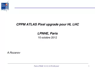 cppm atlas pixel upgrade pour hl lhc lpnhe paris