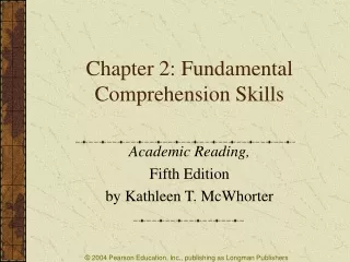 Chapter 2: Fundamental Comprehension Skills