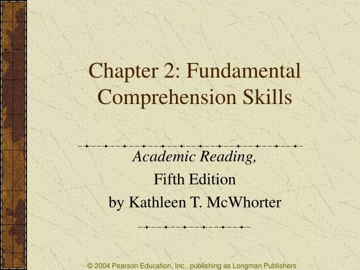 chapter 2 fundamental comprehension skills