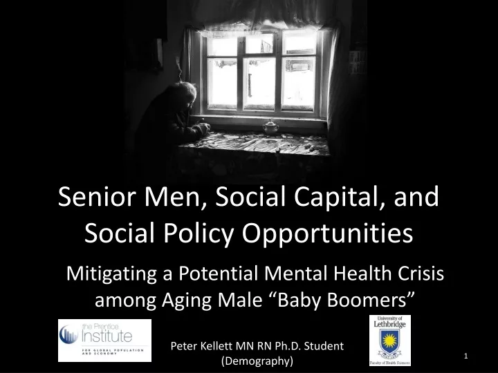senior men social capital and social policy opportunities