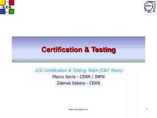 Certification &amp; Testing