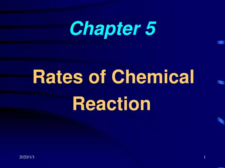 chapter 5 rates of chemical reaction