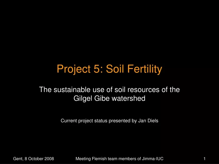 project 5 soil fertility