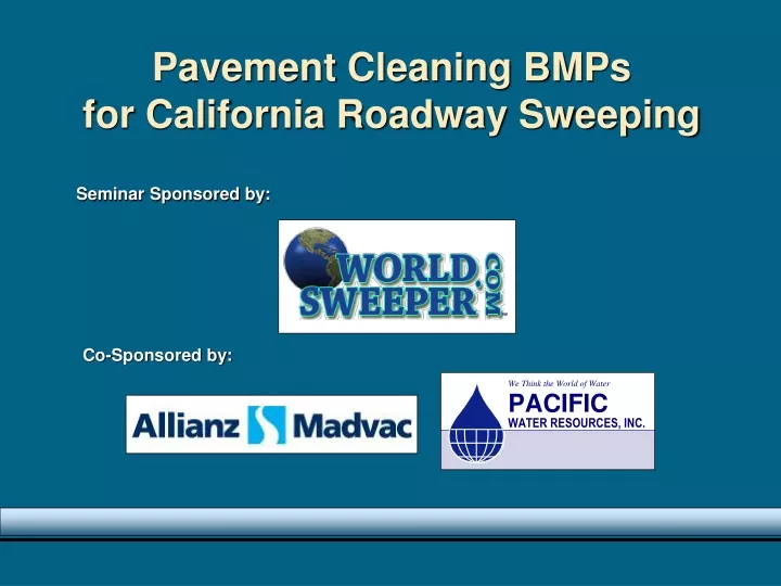 pavement cleaning bmps for california roadway